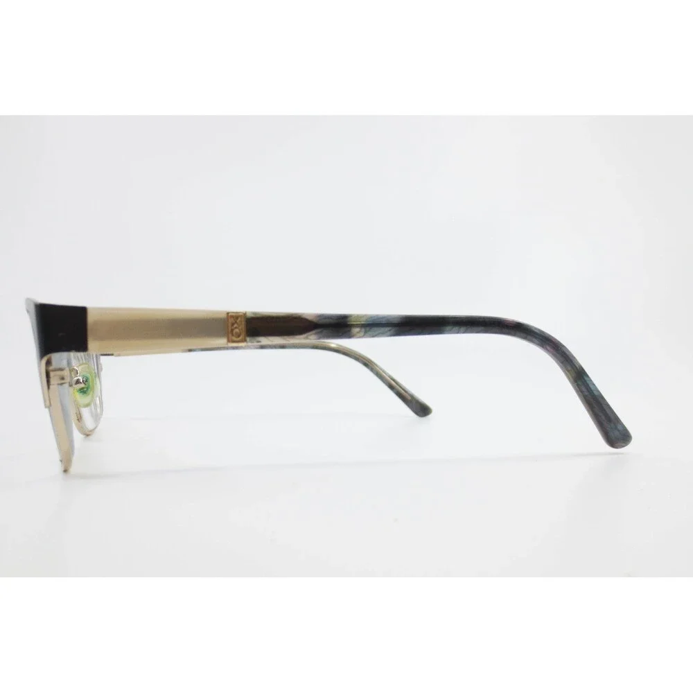 XOXO Torino Eyeglasses Black Gold Cat Eye Frames 51-16-135 Marbled Blue Grey